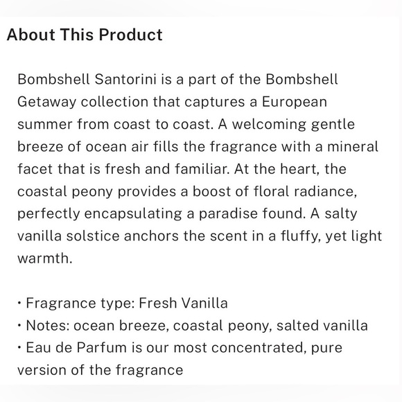 NEW Victoria’s Secret Bombshell Getaway Set ☀️ St. Tropez 🏝️ Santorini 🌊 Almafi - Picture 3 of 5